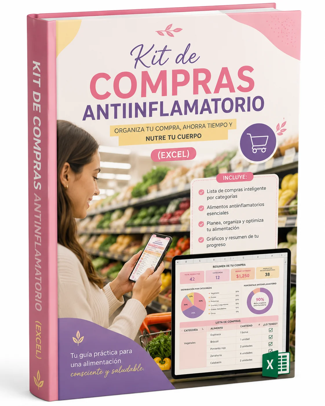 Portada del Kit de Compras Antiinflamatorio en Excel